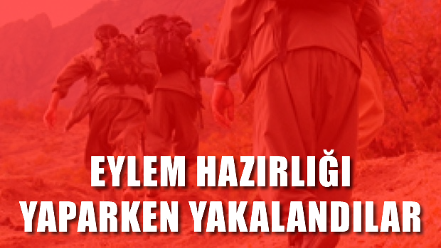 PKK'lı teröristler eylem hazırlığı yaparken yakalandılar