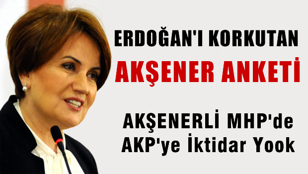 Erdoğan'ı ürküten Akşener anketi