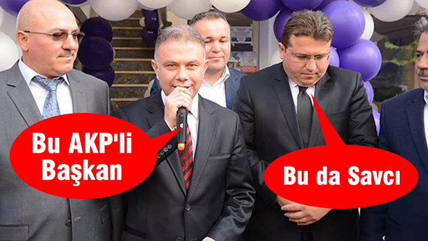 Savcı, AKP'li başkanın yanında el pençe durdu