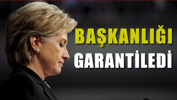Clinton başkan adaylığını garantiledi