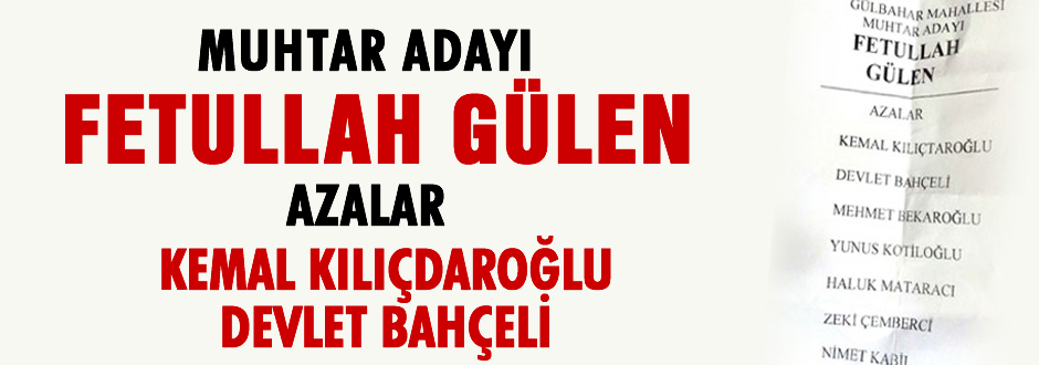 GÜLEN'E RİZE'DE 6 OY ÇIKTI