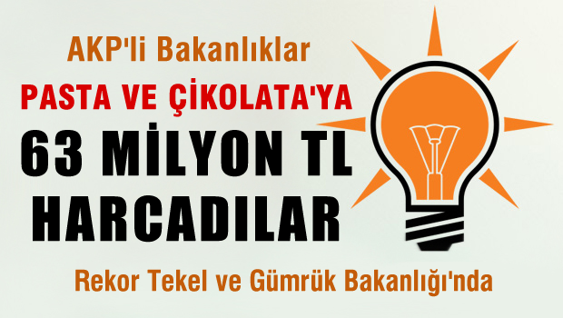 Pasta ve çikolataya 63 milyon lira harcadılar