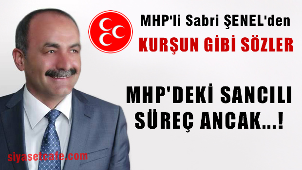 MHP'li Sabri ŞENEL 'MHP'deKİ bu sancılı süreç, ancak sandıkta biter'