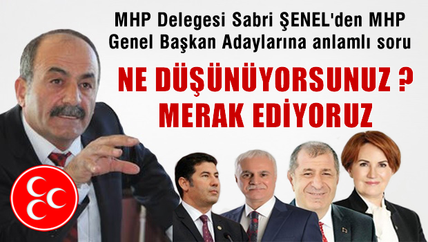 MHP'li Sabri Şenel'den Muhalif adaylara; Ne düşünüyorsunuz? Merak ediyoruz