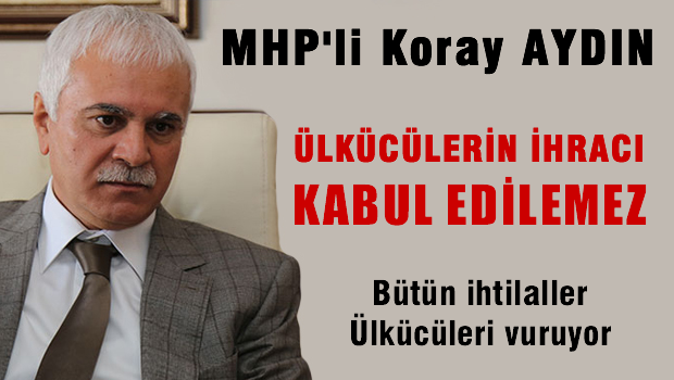 Koray Aydın:Ülkücülerin ihracı kabul edilemez