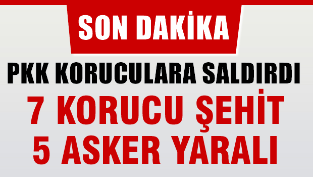 PKK'lı teröristler koruculara saldırdı! 7 şehit