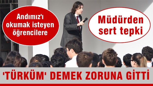 Okulda andımızı okumak isteyen öğrencilere müdürden tepki