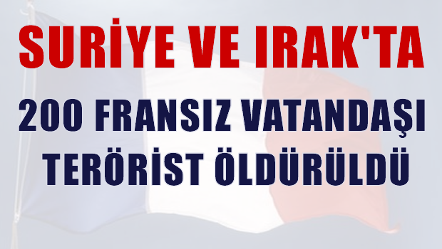 Suriye ve Irak'ta 200'den fazla Fransız terörist öldürüldü