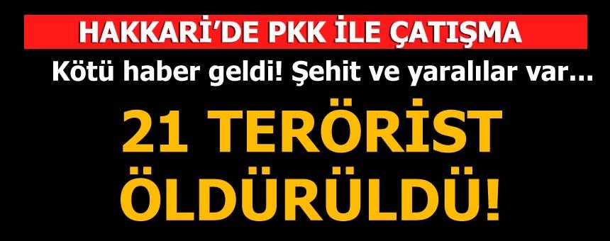 Hakkari'de PKK ile çatışma