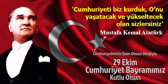 Cumhuriyetimizin 93. Yılı Kutlu Olsun