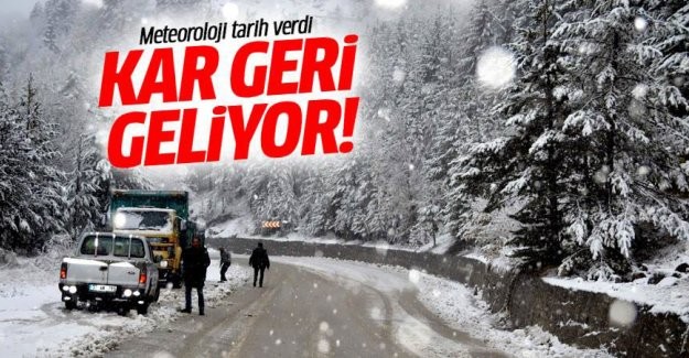 Meteoroloji kar için tarih verdi
