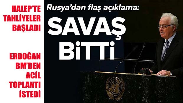 Halep'te savaş bitti, tahliyeler başladı