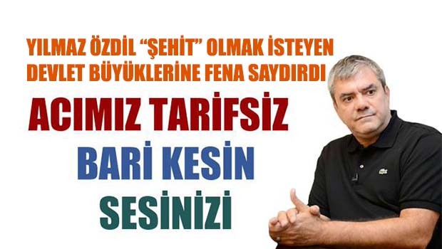 Yılmaz Özdil 'şehit' olmak isteyen devlet büyüklerine fena saydırdı