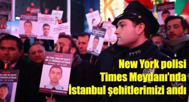 Times Meydanı'nda İstanbul saldırısı şehitleri anıldı