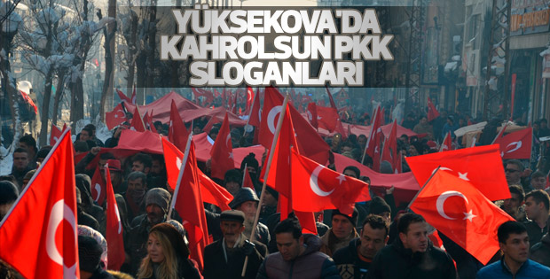 Yüksekova'da teröre inat kardeşlik yürüyüşü