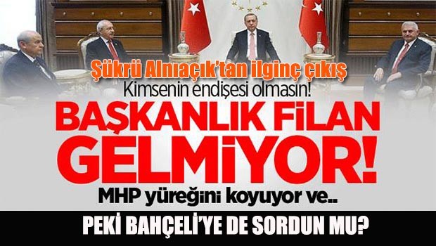 MHP'li danışmandan ilginç yazı, 'Başkanlık filan gelmiyor'