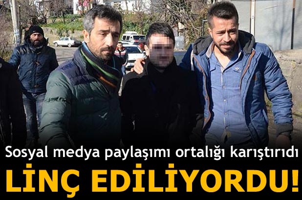 Linçten polis kurtardı