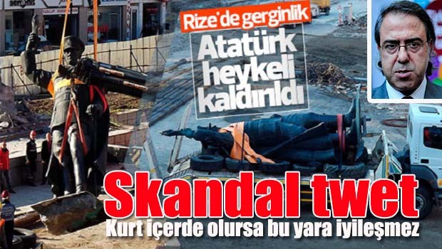 Rize'de Atatürk heykelinin kaldırılmasına büyük tepki