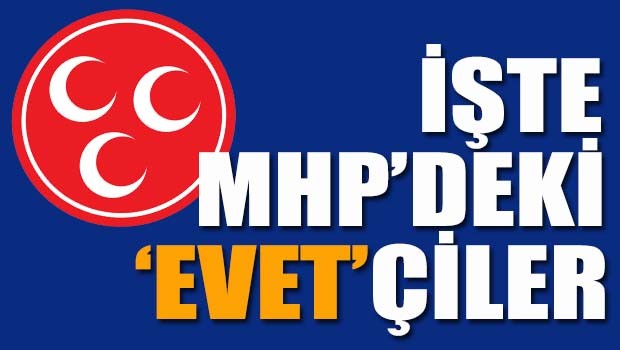 İŞTE MHP'DEKİ 'EVET'ÇİLER!