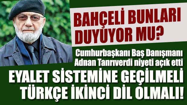 Cumhurbaşkanı Başdanışmanından flaş açıklama, 'Eyalet Sistemi getirilmeli'