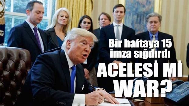 Trump ABD başkanlığının ilk haftasına 15 imza sığdırdı