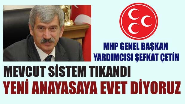 Şefkat Çetin, 'Yeni Anayasaya evet diyoruz'