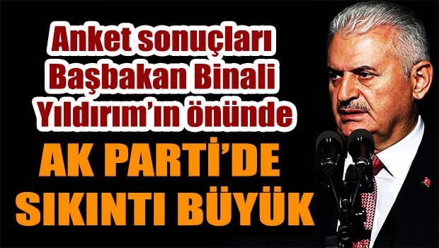 AK Parti'de sıkıntı büyük, anket sonuçları Başbakan Binali Yıldırım'ın önünde!