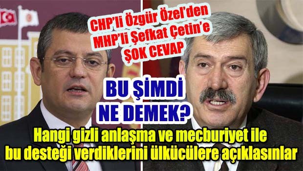 CHP'li Özgür Özel'den MHP'li Şefkat Çetin'e şok cevap!