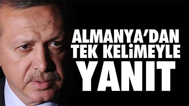 Almanya'dan Erdoğan'a tek kelimelik yanıt!