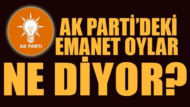 AK Parti'deki emanet oylar ne diyor?