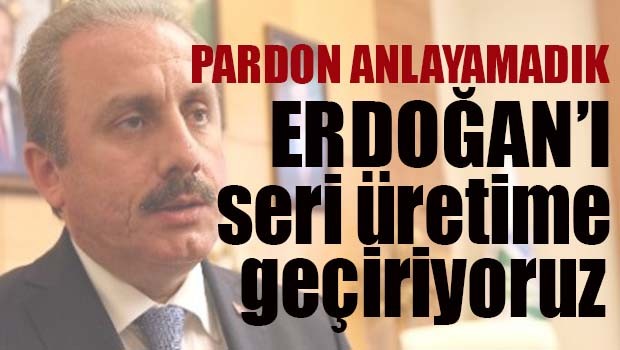 Mustafa Şentop, 'Tayyip Erdoğan'ı seri üretime geçiyoruz'