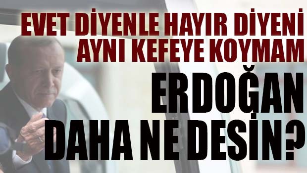 Erdoğan daha ne desin?