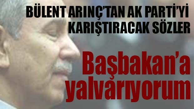 Arınç, 'Başbakan'a yalvarıyorum'