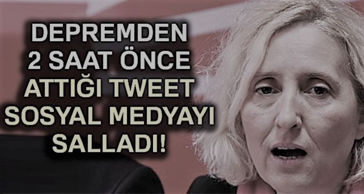 Depremden 2 saat önce attığı tweet sosyal medyayı salladı