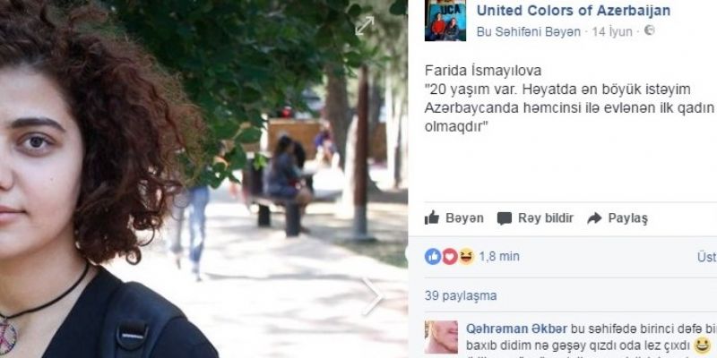 Bakü'de evlenmek için kız arayan bir lezbiyen tartışma yarattı..