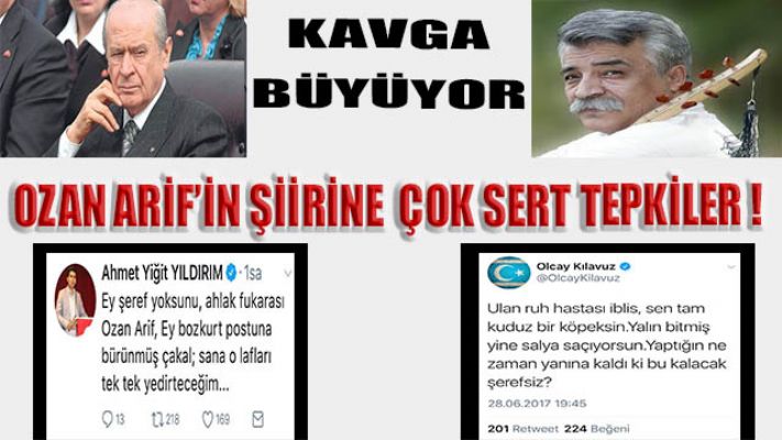 Ozan Arif'in şiirine tepkiler!