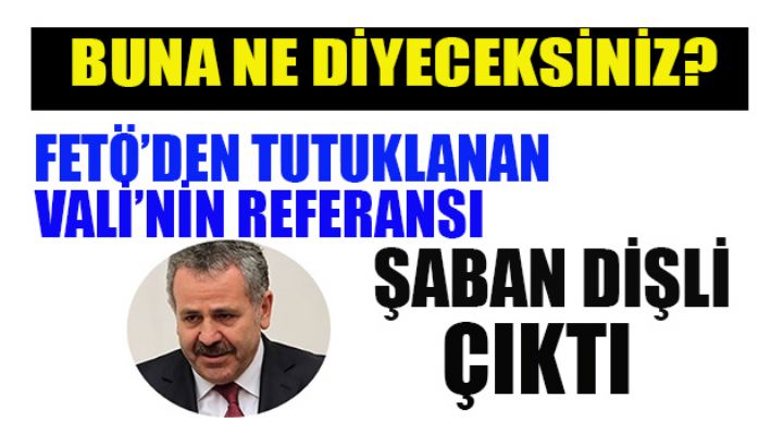 AKP'li Şaban Dişli Fetö'cü Valinin referansı çıktı