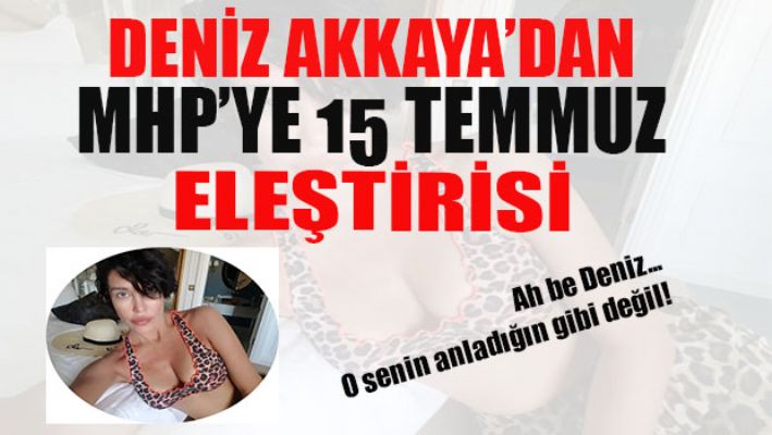 Deniz Akkaya'dan MHP'ye 15 Temmuz eleştirisi