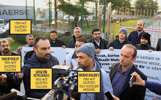 Zaman protestocuları Akit'çi çıktı