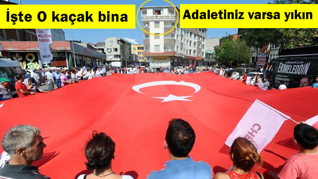 AKP'liler TÜRK Bayrağını astırmadılar