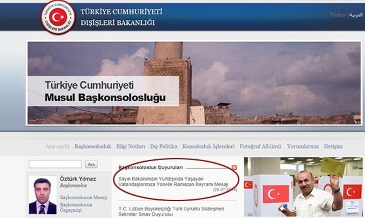 Musul Başkonsolosluğu web sitesini IŞİD mi yönetiyor?'