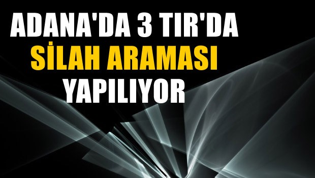 Adana'da 3 TIR'da silah araması