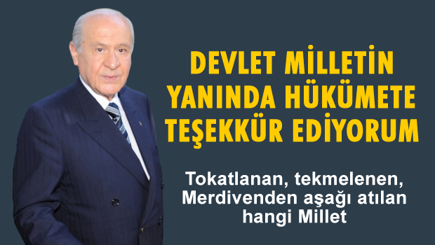 Bahçeli'den hükümete Soma teşekkürü!