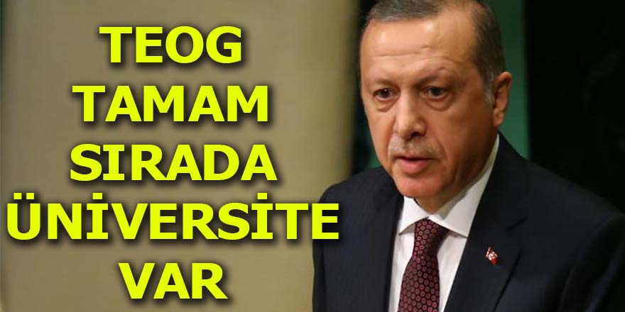 Erdoğan: TEOG tamam sırada üniversite var