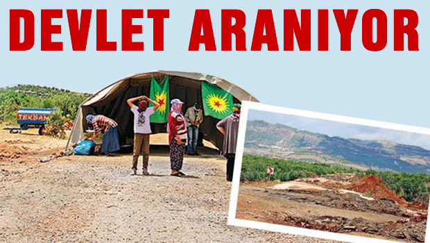 PKK, kapattığı yola çadır kurdu