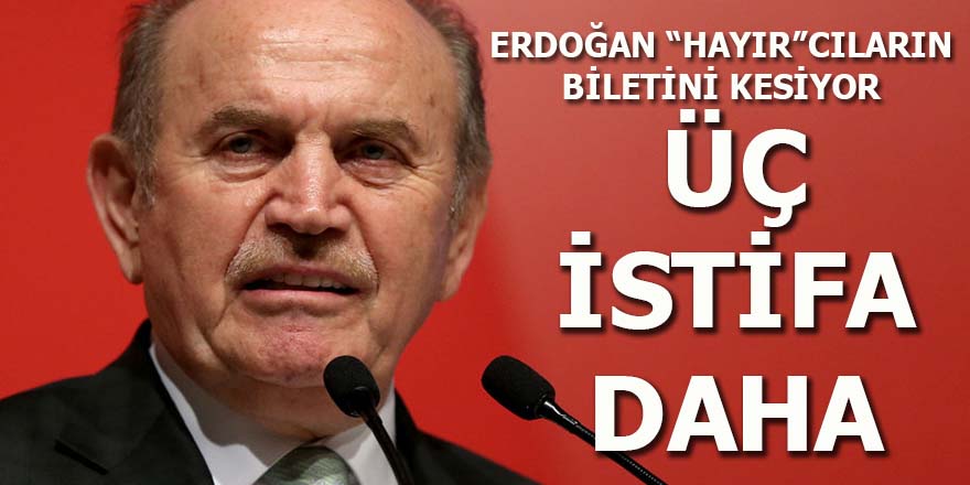 Erdoğan "hayır"cıların biletini kesiyor: İstanbul'da üç istifa daha!