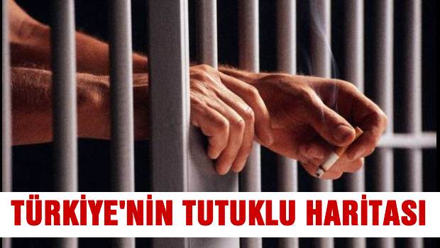 Türkiye'nin tutuklu haritası şaşırttı