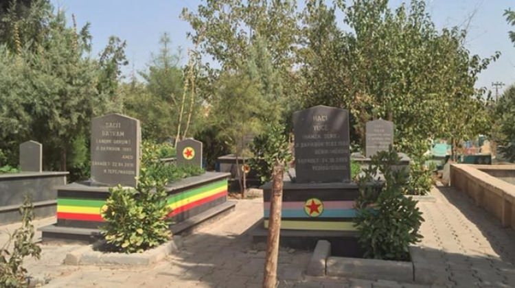 PKK logolu mezar taşları değiştirilecek
