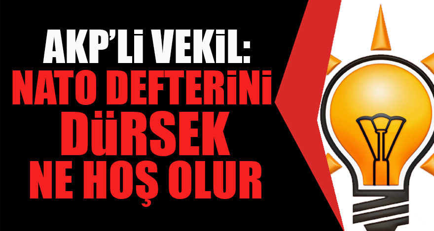 AKP'li Vekil: NATO defterini dürsek ne hoş olur