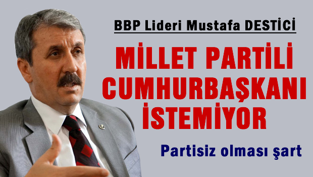 Destici: Millet partili cumhurbaşkanı istemiyor